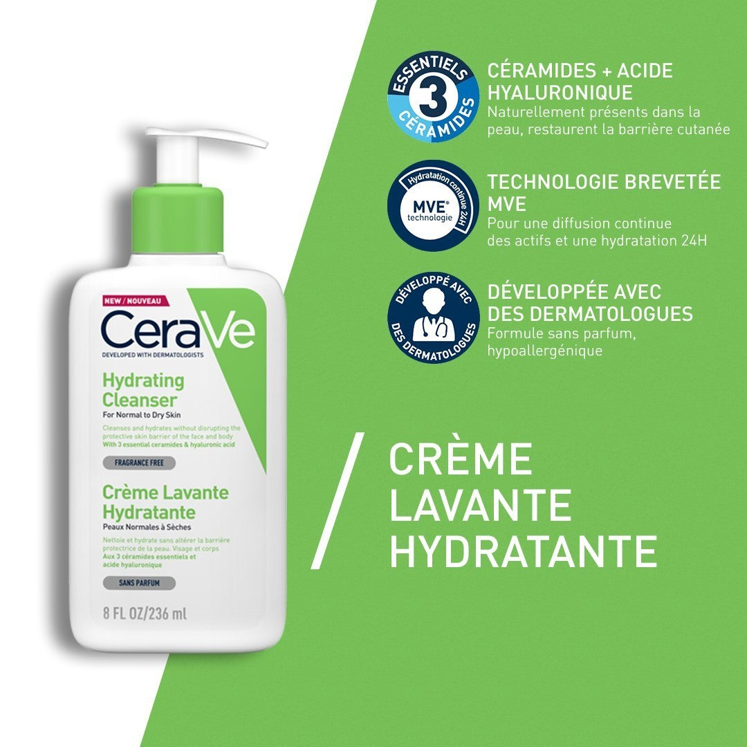 Crème lavante hydratante