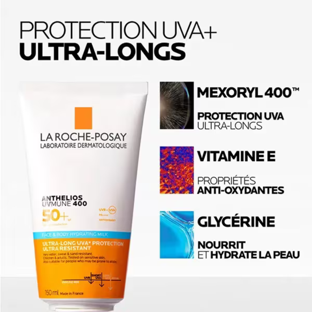 Anthelios UVMune 400 Lait Solaire Hydratant Visage & Corps SPF50+