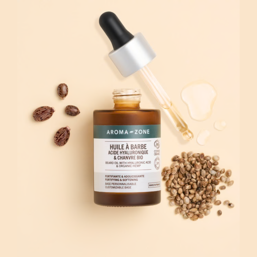Huile à barbe Acide hyaluronique & Chanvre BIO