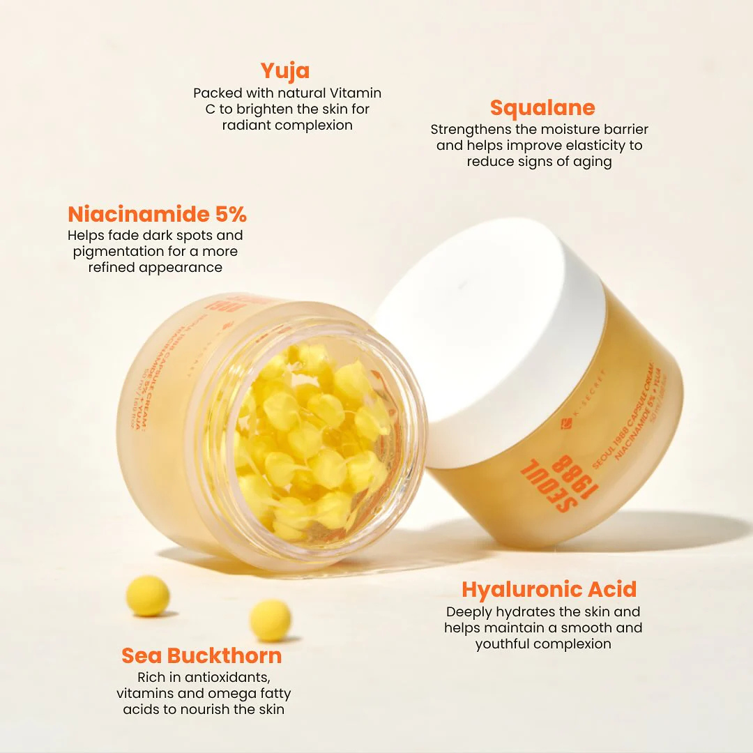 Seoul 1988 Capsule Cream : Niacinamide 5 % + Yuja
