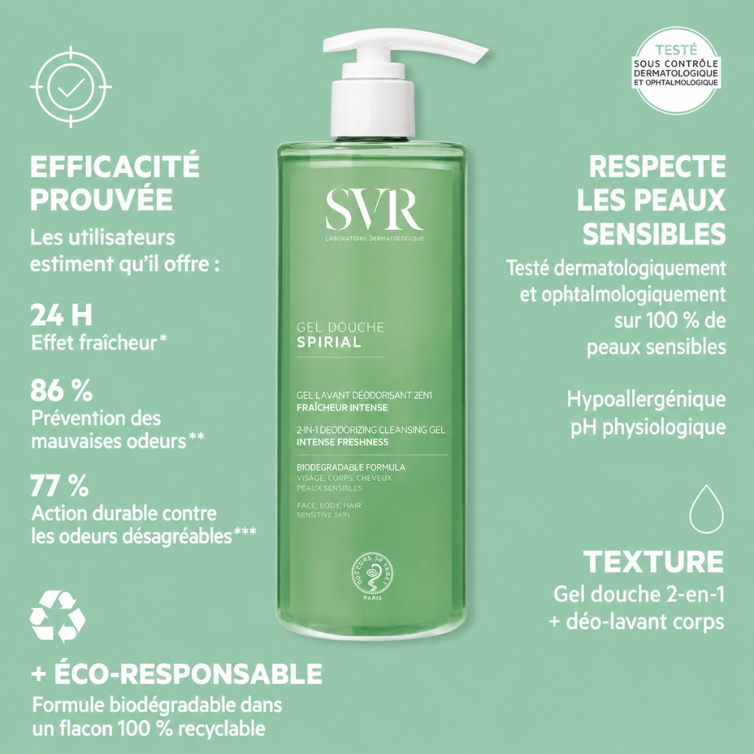 SPIRIAL Déo-Douche Gel Lavant Déodorant 24h