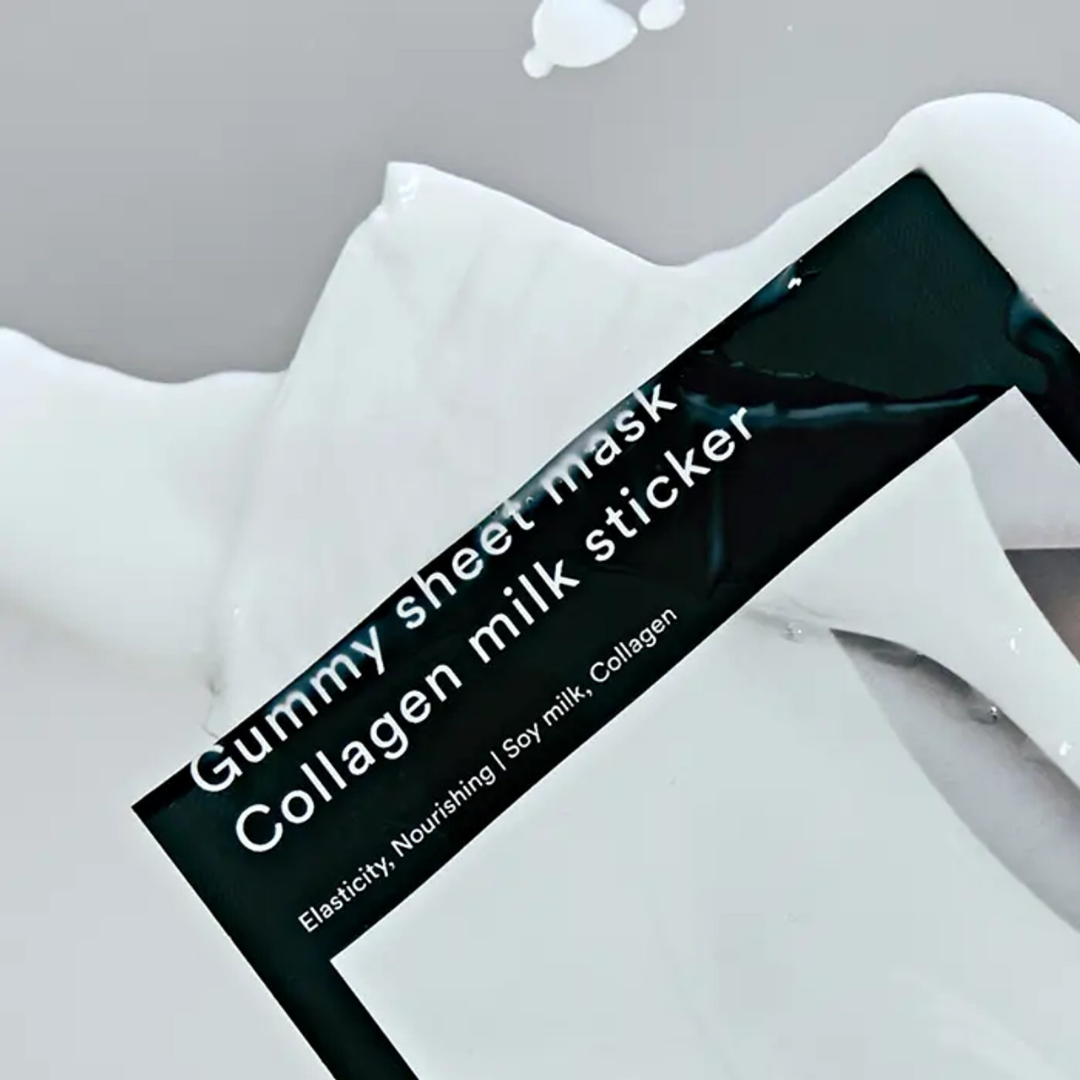 Gummy Sheet Mask Collagen Milk Sticker