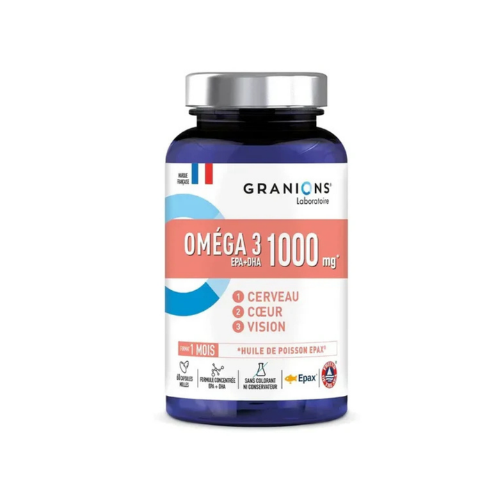Oméga 3 1000 mg Cerveau Cœur & Vision