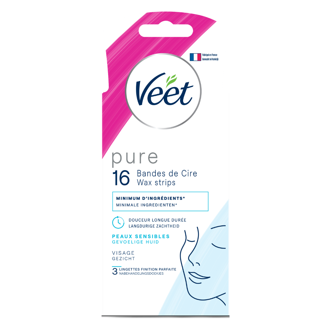 Bandes de cire froide pour peaux sensibles Visage