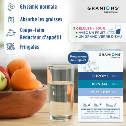 Complexe coupe faim Chrome, Konjac &amp; Psyllium