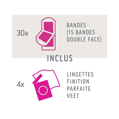 Bandes de cire froide pour peaux sensibles Jambes &amp; Corps