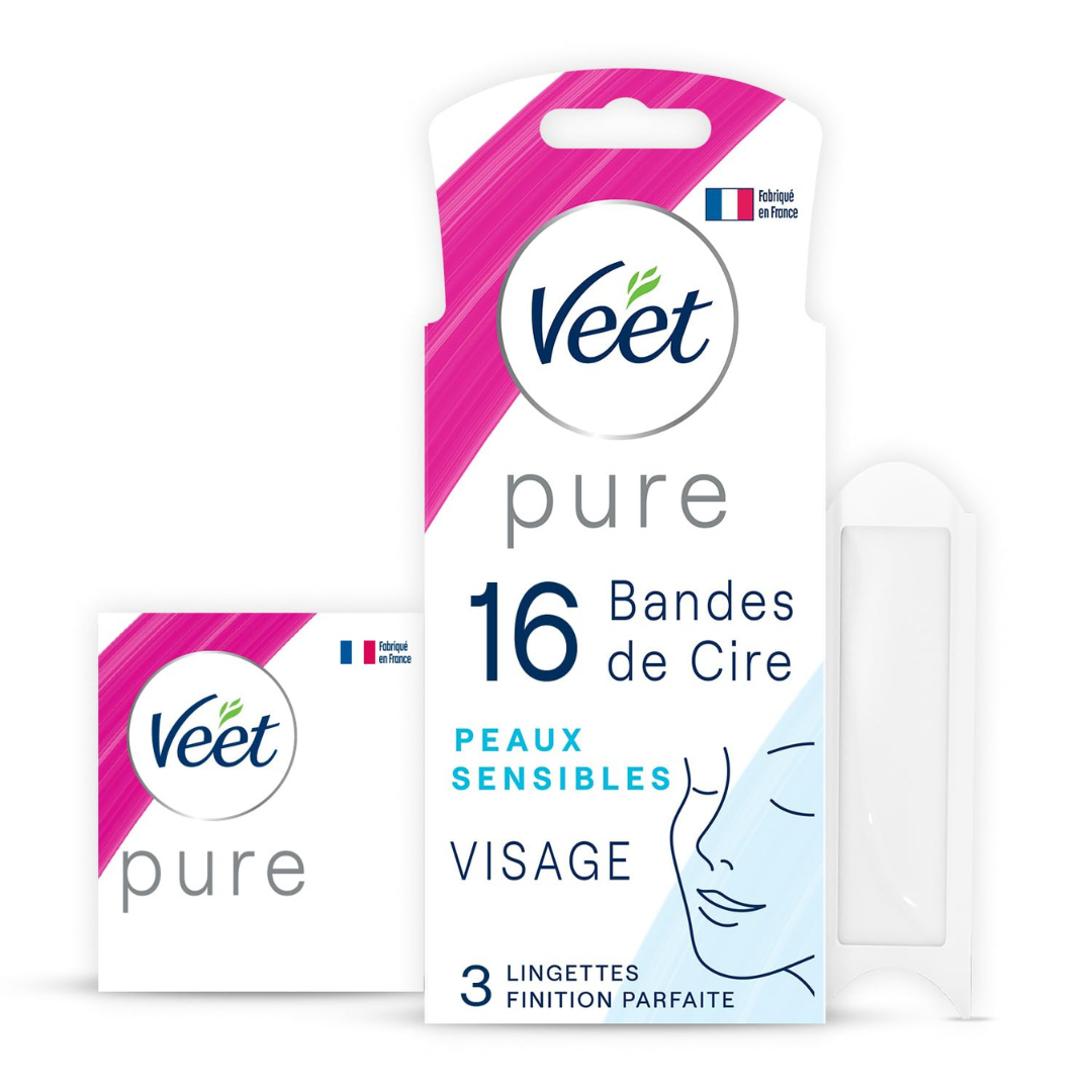 Bandes de cire froide pour peaux sensibles Visage