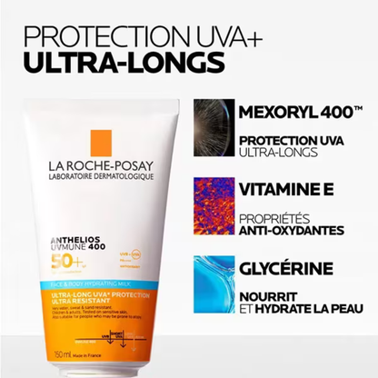 Anthelios UVMune 400 Lait Solaire Hydratant Visage &amp; Corps SPF50+