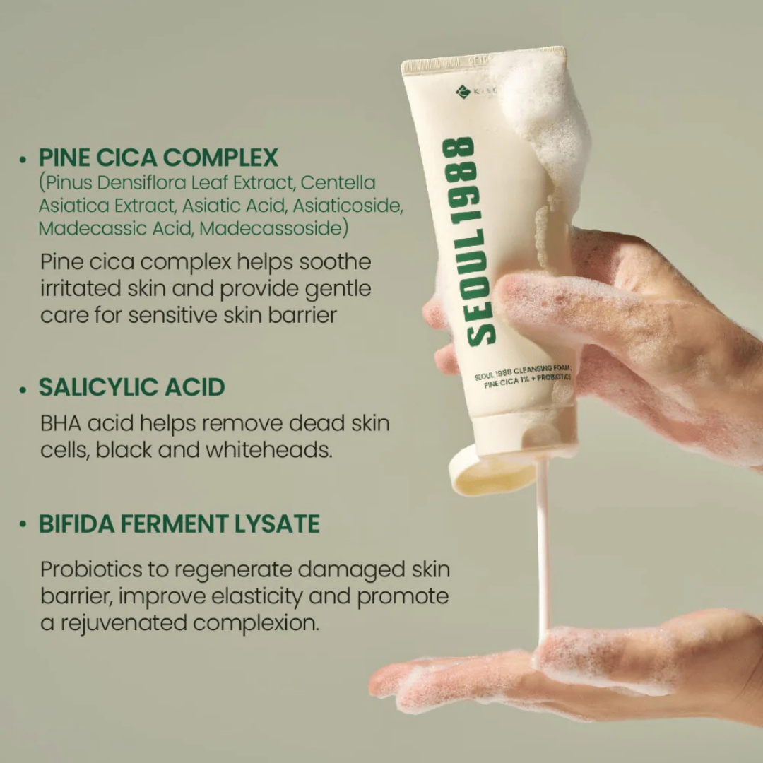 Seoul 1988 : Cleansing Foam Pine Cica 1% + Probiotics