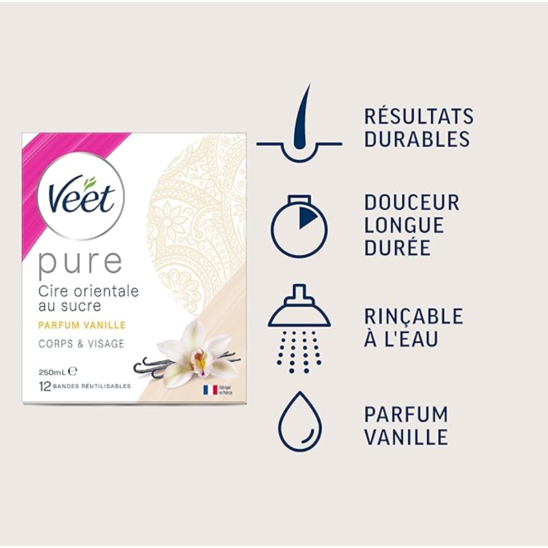 Pure Cire Chaude au Sucre et Vanille