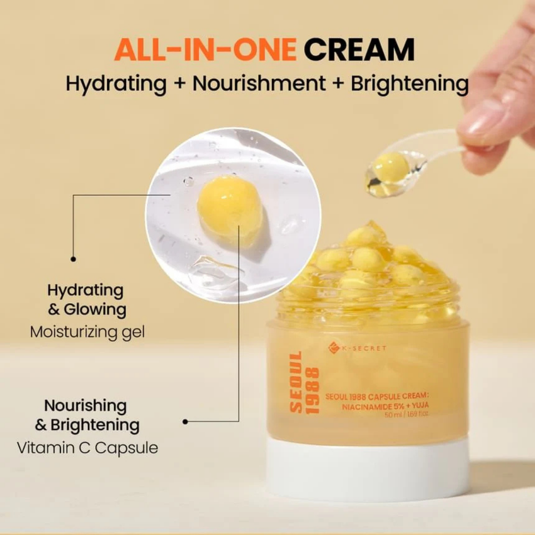Seoul 1988 Capsule Cream : Niacinamide 5 % + Yuja