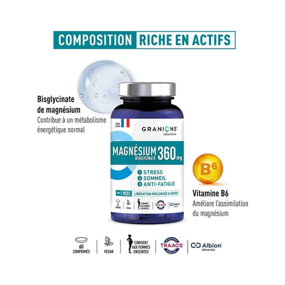 Magnésium bisglycinate 360 mg