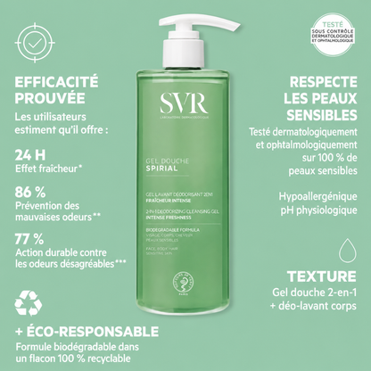SPIRIAL Déo-Douche Gel Lavant Déodorant 24h